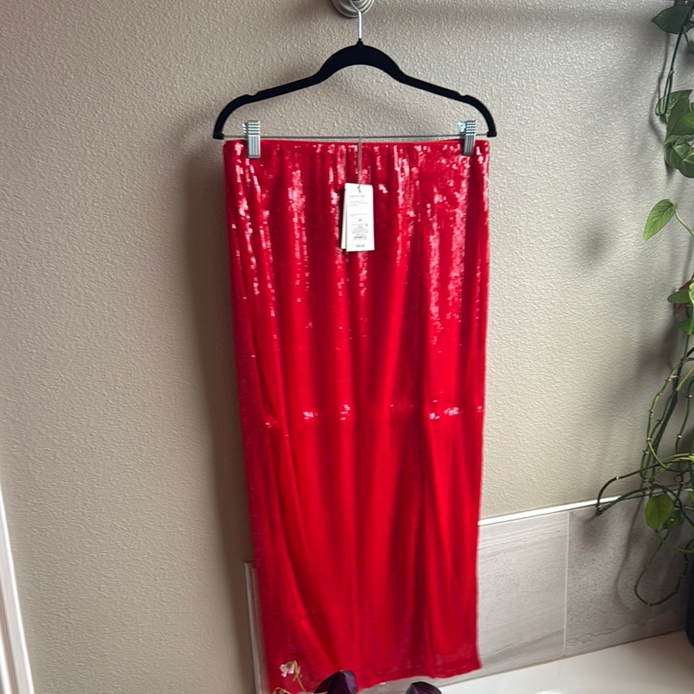 A New Day Target Red Sequin Maxi Skirt